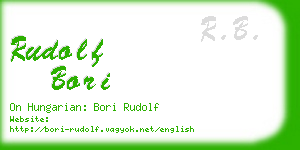 rudolf bori business card